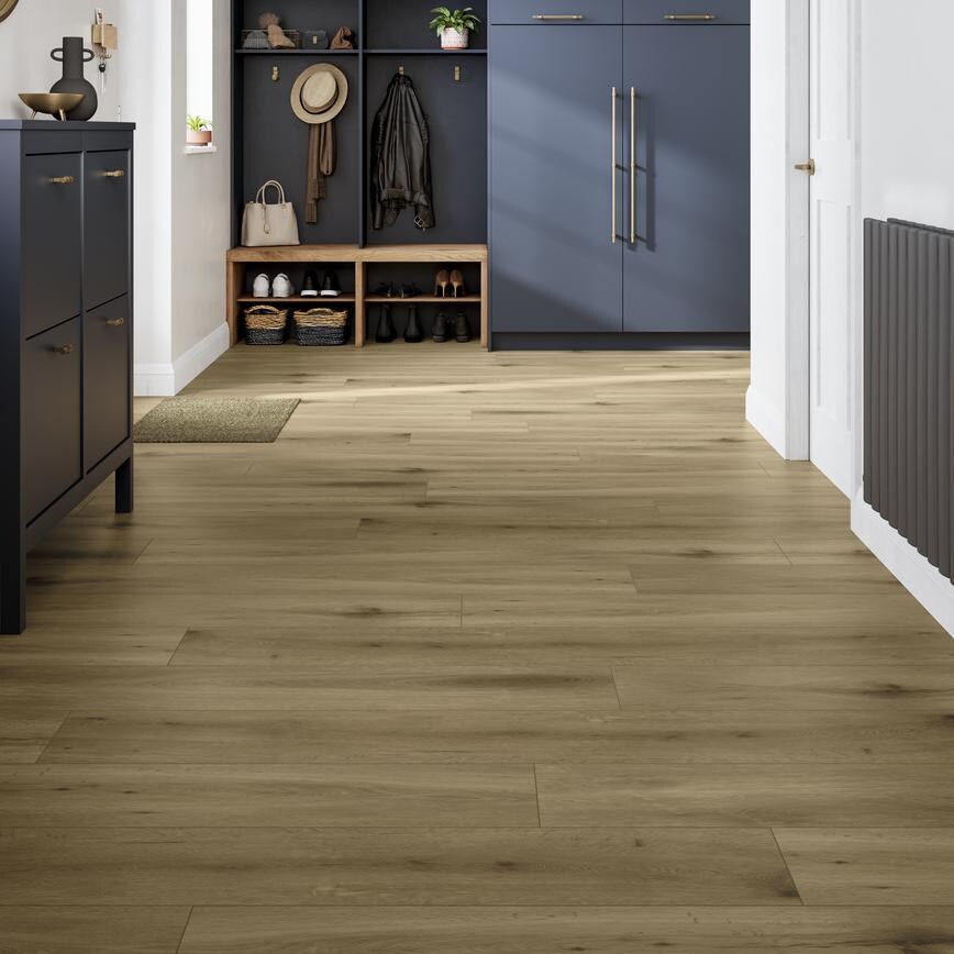 XL Rigid Vinyl Golden Oak Hallway  