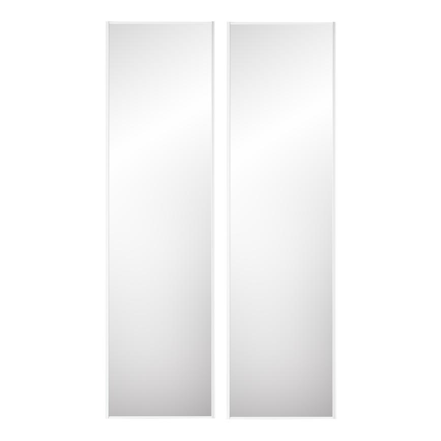 Howdens White Frame Mirror Sliding Wardrobe Door