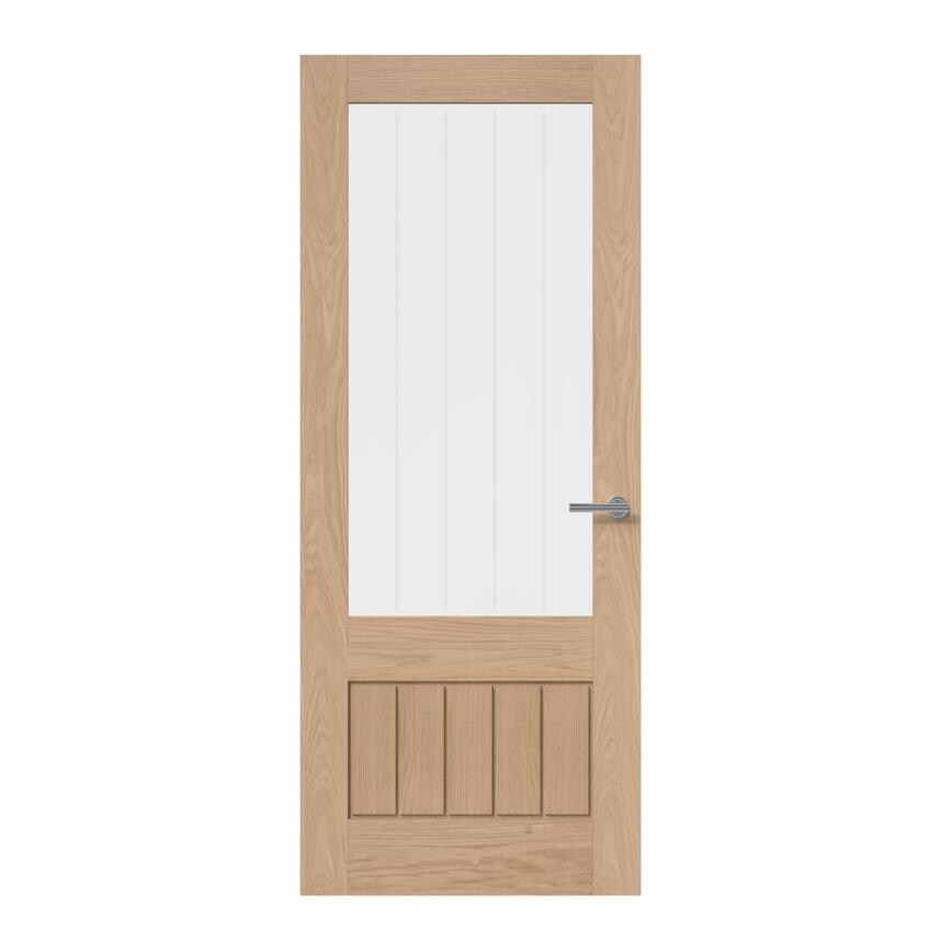 Howdens Dordogne Oak Pre-finished Glazed Door
