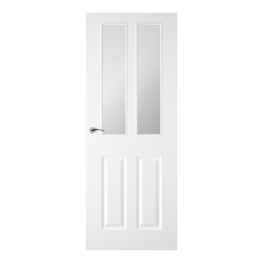 Donnington 4 Panel Glazed Smooth Door