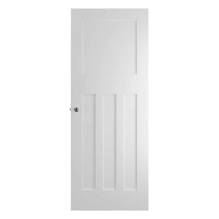 Howdens 1930s 6'6 x 2'6" White Primed 4 Panel Door"