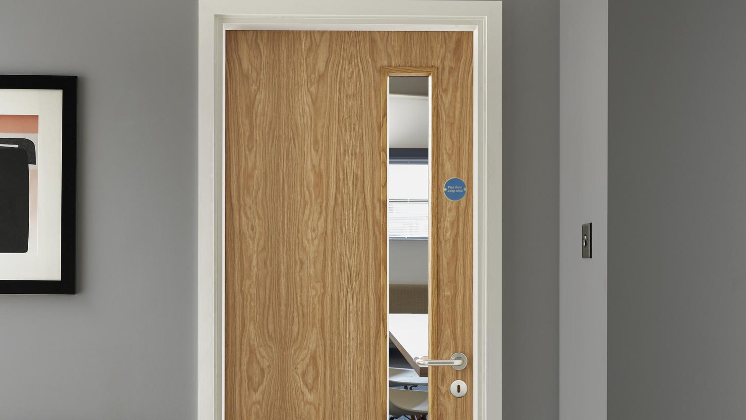 Oak Veneer 20g Glazed Door