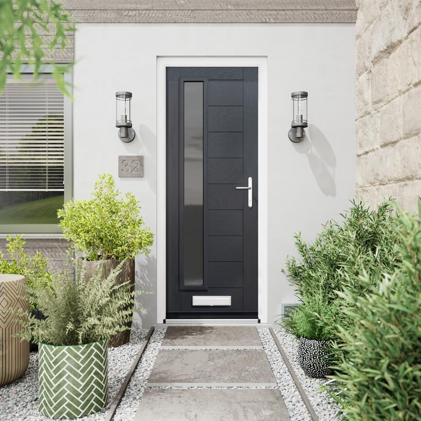 Monza Anthracite 870mm Left Hand Composite Door