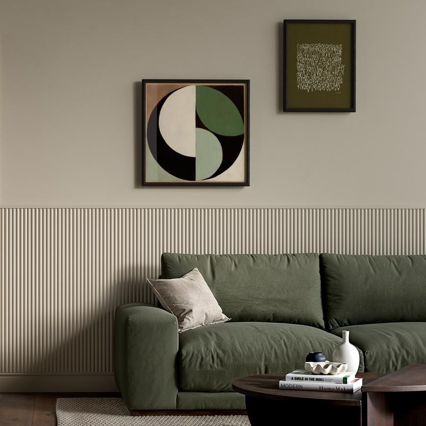 Howdens 2.6m x 167mm White Wrapped MDF Ribbed Wall Panelling Pack of 6 Half the Wall