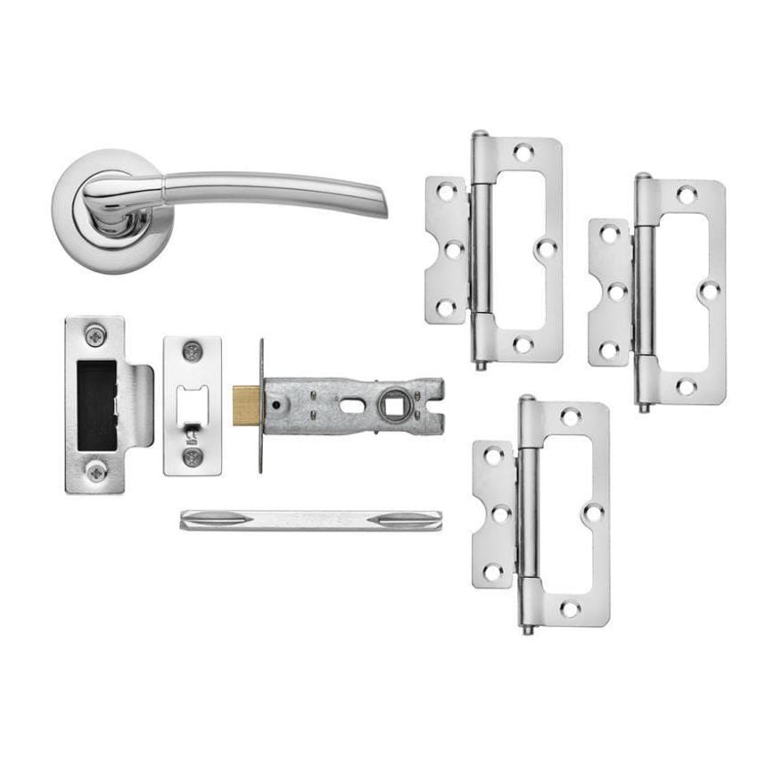 Newington Lever on Rose Dual-Tone Scottish Door Handle Pack