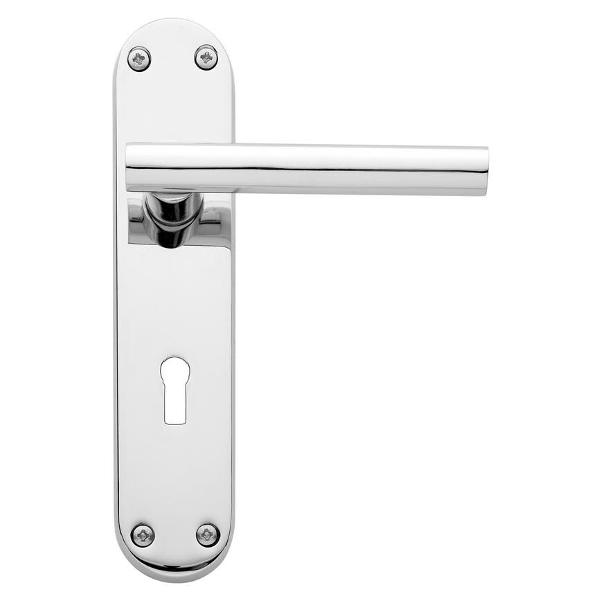 Finedon Lock Handle - Polished Chrome