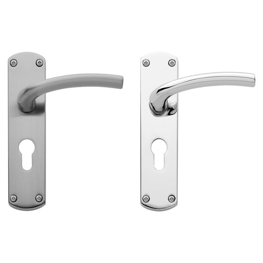 Yarwell Lever on Backplate Euro Lock Door Handle
