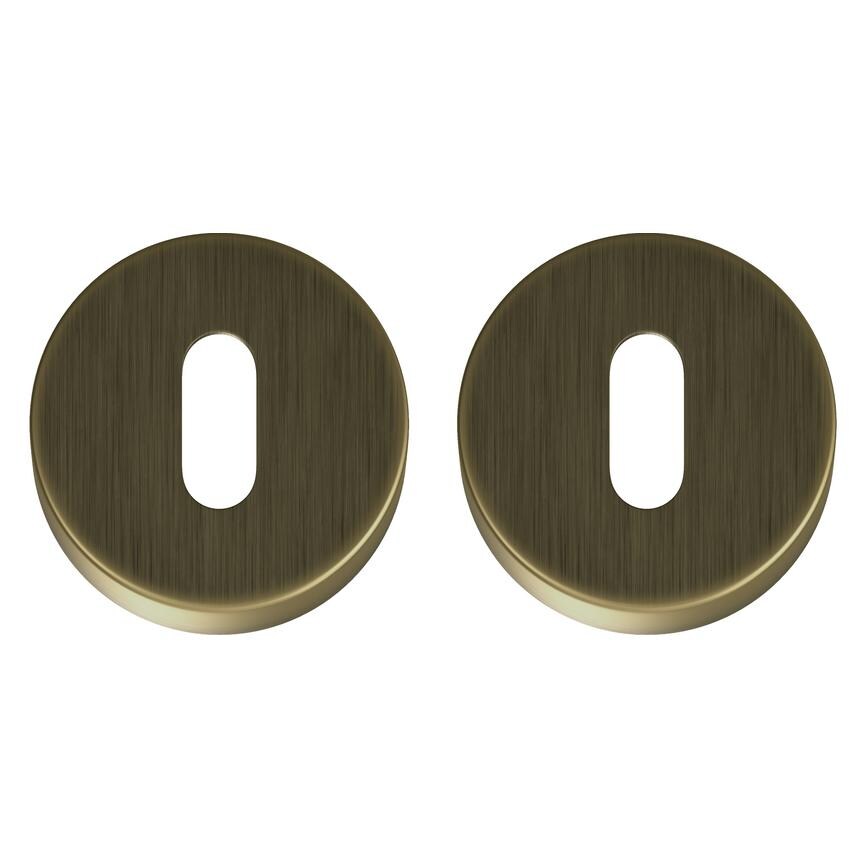 Antique Brass 42.5mm Round Key Escutcheon    