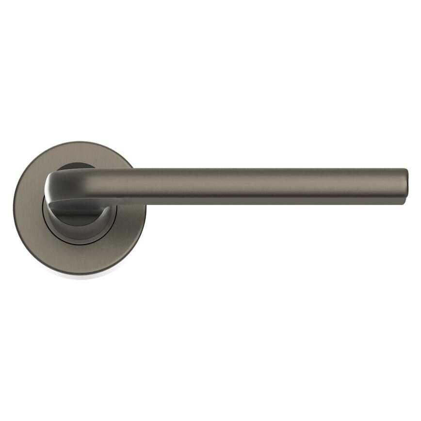 Fuller and Forge Munch Satin Bronze Lever on Rose Door Handle Pair