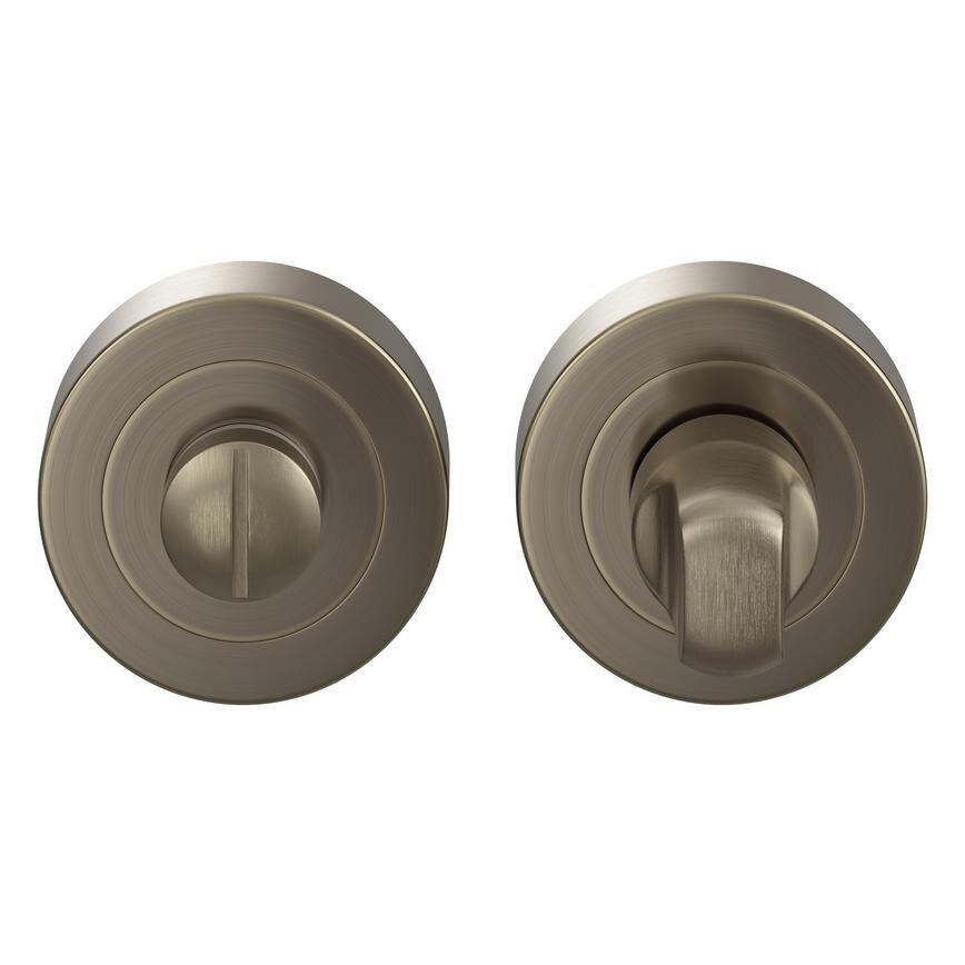 Antique Brass 53mm Round Bathroom Thumbturn and Release