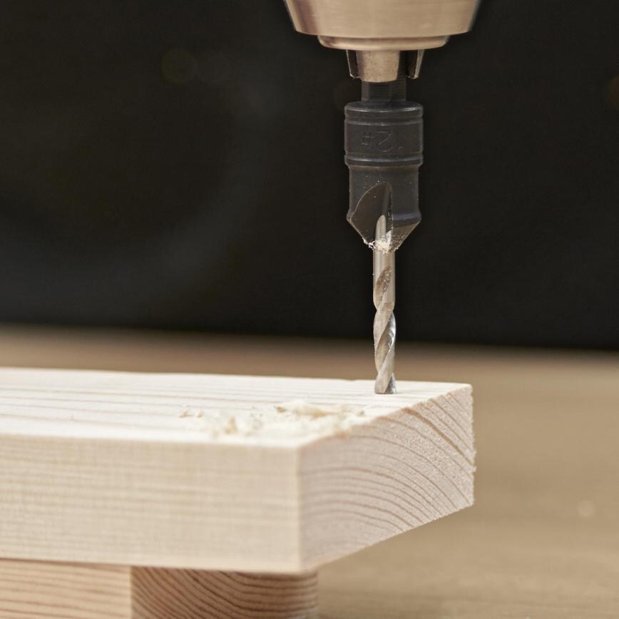 Trend Countersink Drill Bits 5 Piece Set in Use