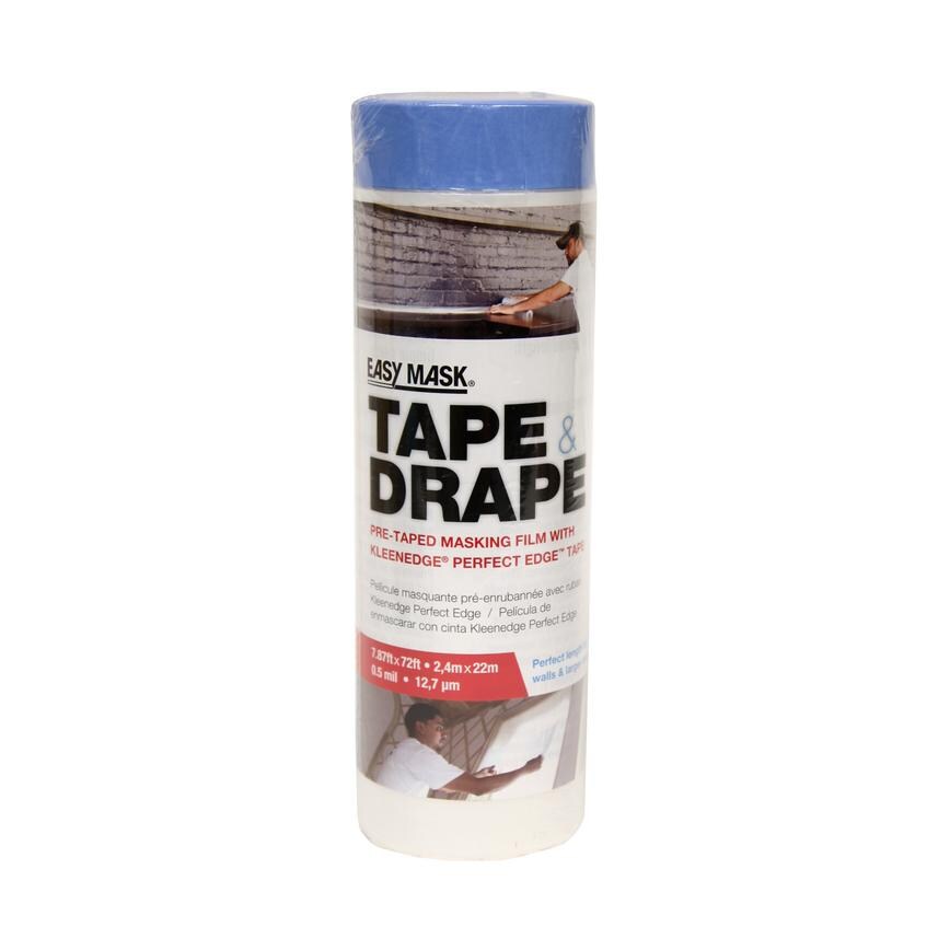 Trimaco 22m x 2.4m Polythene Pre Taped Masking Film