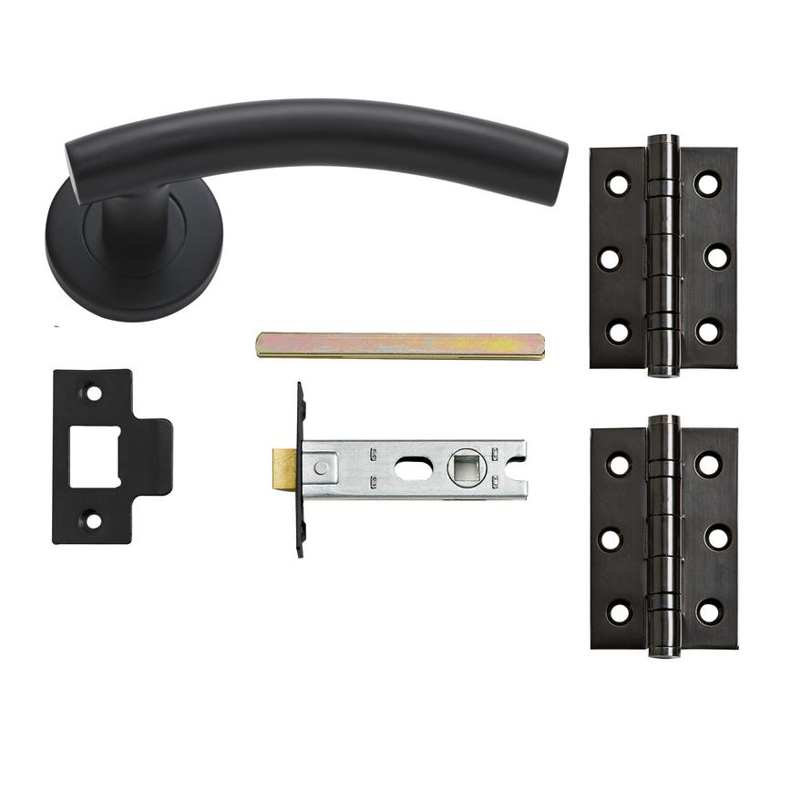 Turin Rose Latch Pack Matt Black Cut Out