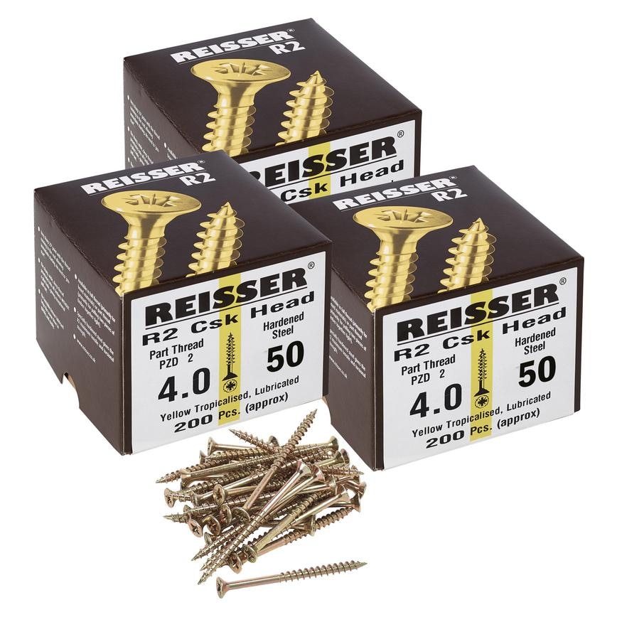 Reisser 4 x 50mm Screws Pack of 200