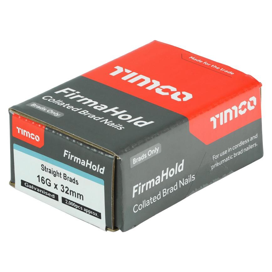Firmahold 16G Straight Brads 32mm Box