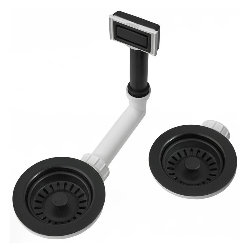 90mm Black 1.5 Bowl Strainer Waste
