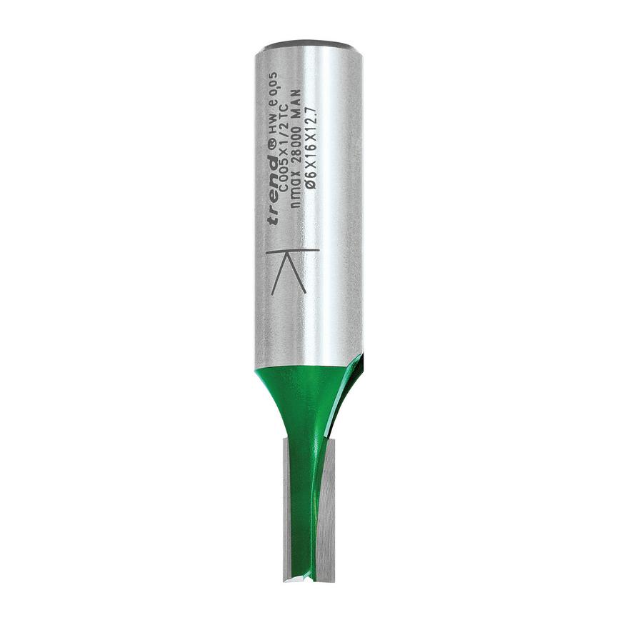 Trend 6mm Non-Guided 1/2" Straight Router Cutter