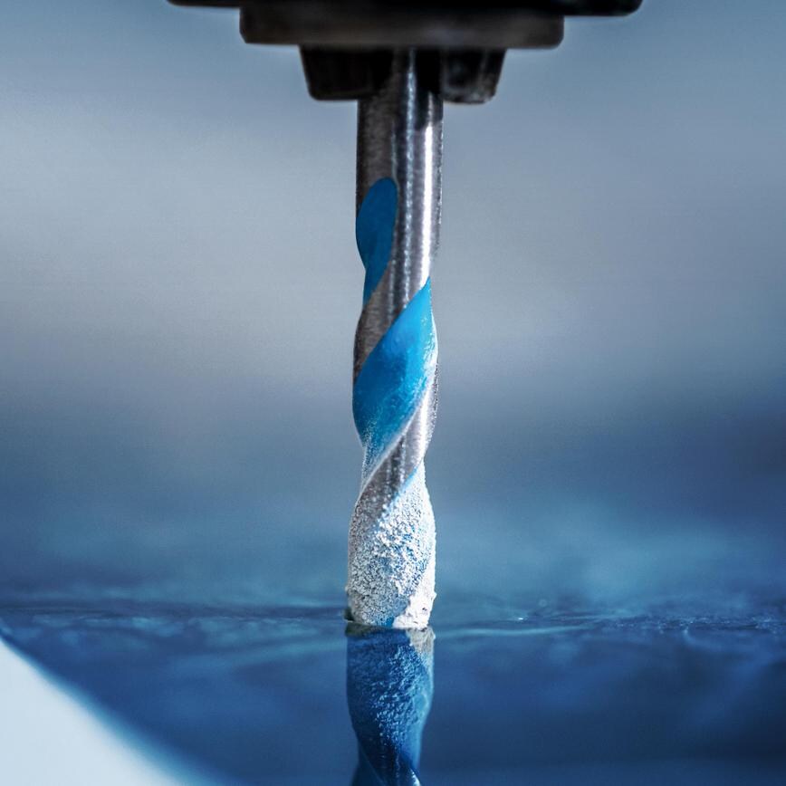 Bosch multi material drill bit drilling through tile