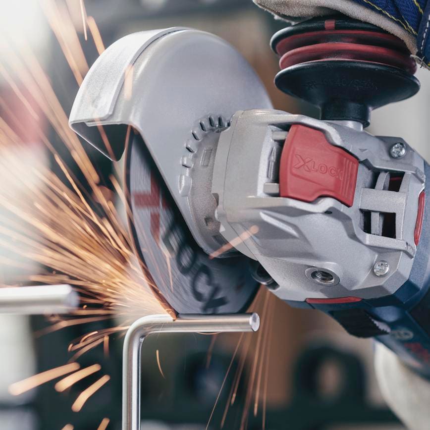 Bosch Xlock Inox Cutting Disc in use