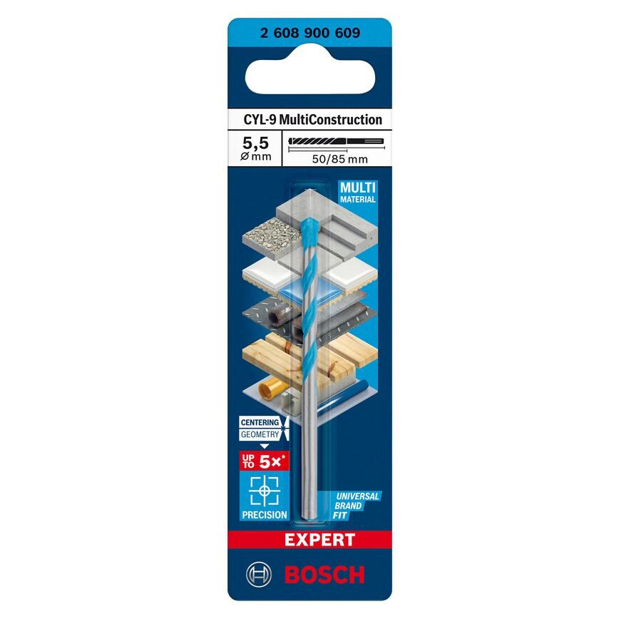 Bosch Multi Material Drill Bit 5.5x50.85mm Packaging