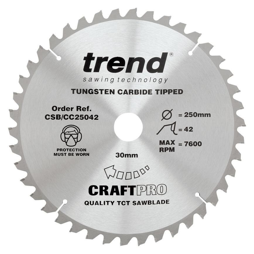 Trend Craft Pro250mm x 42T MitreSaw Blade