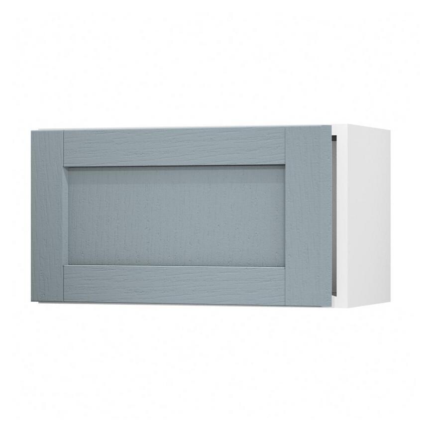 Allendale Dusk Blue 600 Integrated Microwave Topbox Door Open