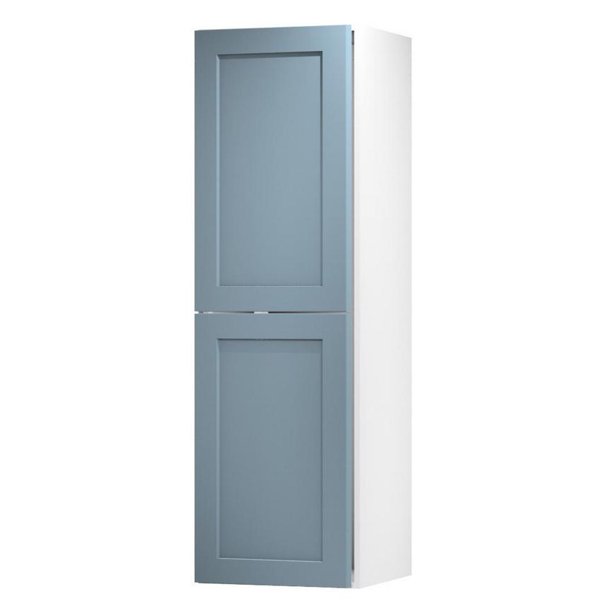 Chelford Dusk Blue 600 Freezer Door Open