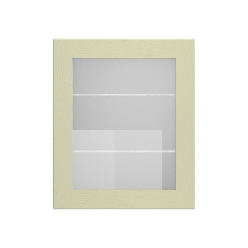Chilcomb Sage Green 600 Full Height Glass Door Cut Out
