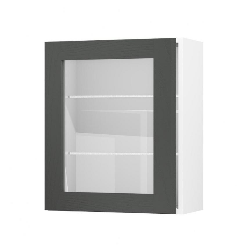 Chilcomb Charcoal 600 Full Height Glass Door Open