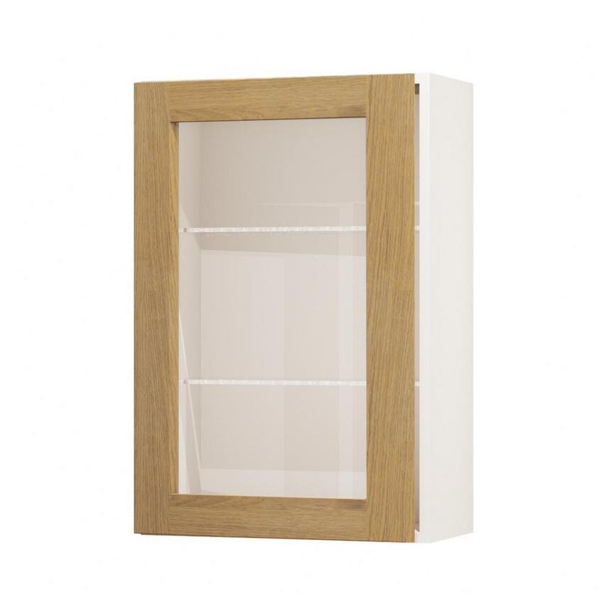Chilcomb Oak 600 Tall Glass Door Open