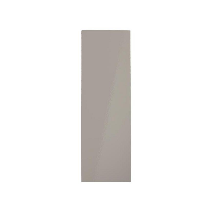 Clerkenwell Gloss Sand Grey 400mm x 1200mm Full Height Larder Door Shown Closed from the Front as Part of a Full Larder Unit