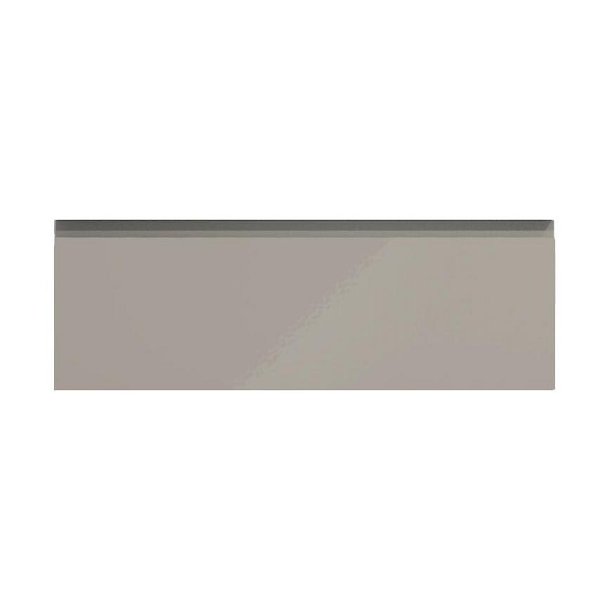 Clerkenwell Gloss Sand Grey 800mm x 275mm Pan Drawer Front Shown Closed from the Front as Part of a Full Drawer Unit