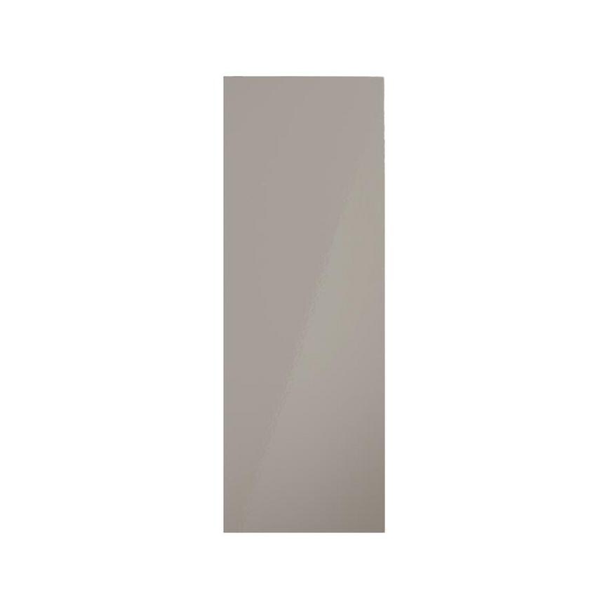 Clerkenwell Gloss Sand Grey 500mm x 1400mm Tall Larder Door Shown Closed from the Front as part of a Full Larder Unit