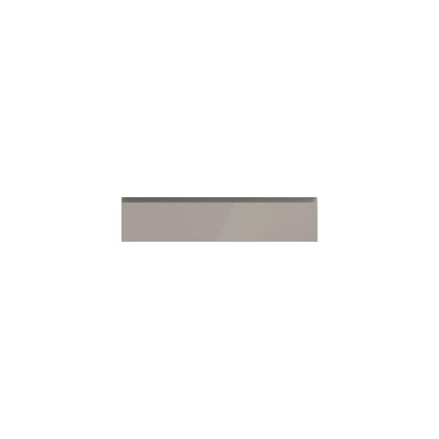 Clerkenwell Gloss Sand Grey 141mm x 600mm Filler Panel Shown from the Front as Part of an Appliance Tower Unit