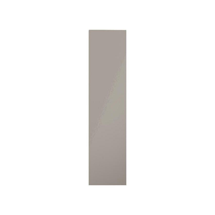 Clerkenwell Gloss Sand Grey 300mm x 1200mm Larder Door Shown Closed from the Front as Part of a Full Height Larder Unit