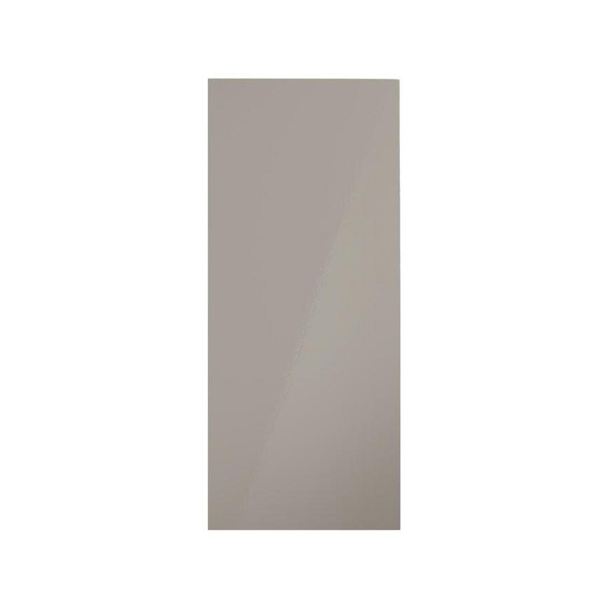 Clerkenwell Gloss Sand Grey 600mm x 1400mm Appliance Door Shown Closed from the Front as Part of an Appliance Tower Unit
