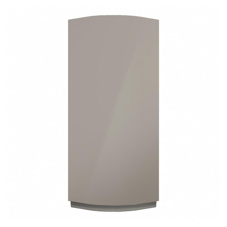 Clerkenwell Gloss Sand Grey 600mm x 310mm Tall Curved Door Shown Closed from the Front as a Single Door