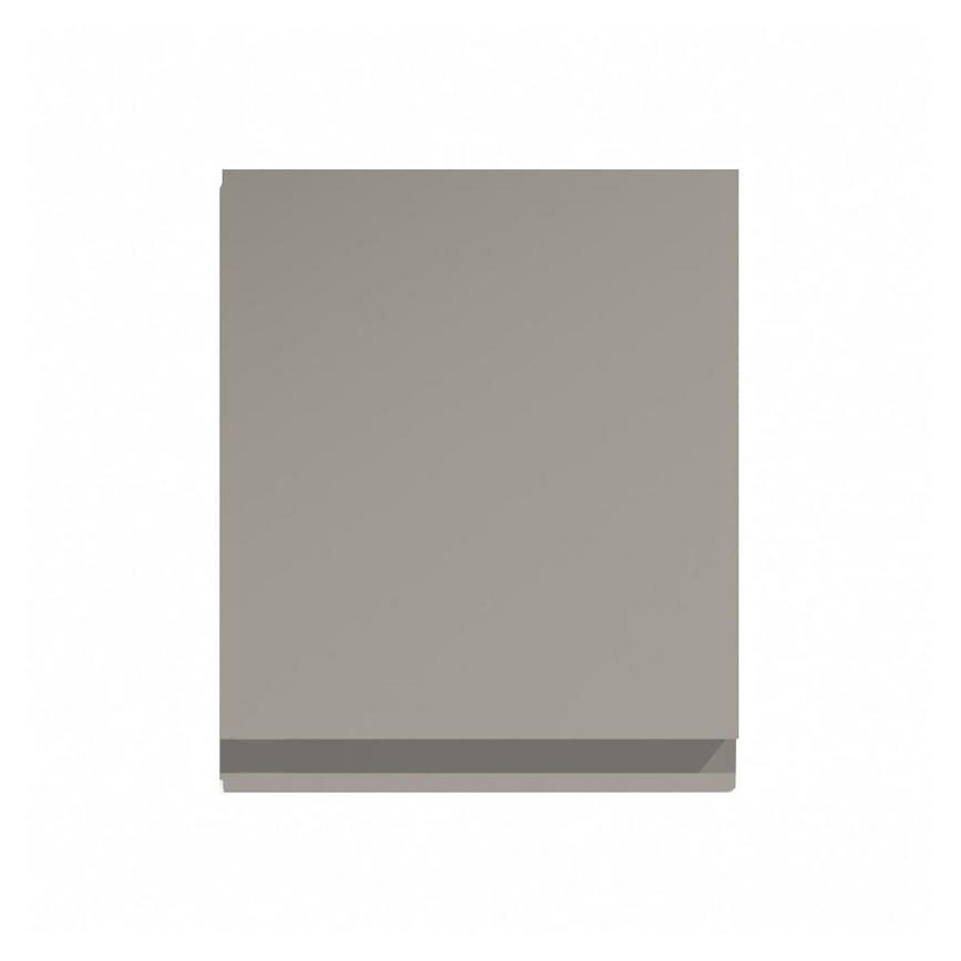 Clerkenwell Super Matt Sand Grey 326mm x 600mm Full Height Microwave Top Box Kitchen Door Angled Open