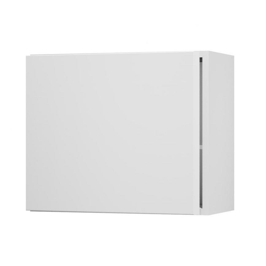 Greenwich White Smooth 600 Tall Integrated Microwave Topbox Door Open