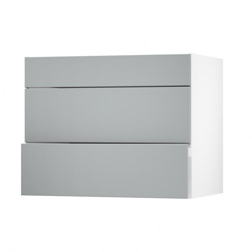 Greenwich Slate Grey 900 Pan Drawer Door Open