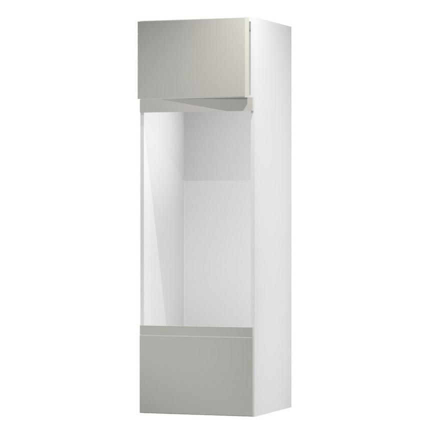 Greenwich Gloss Sandstone 600 Appliance Tower Door Open 437mm