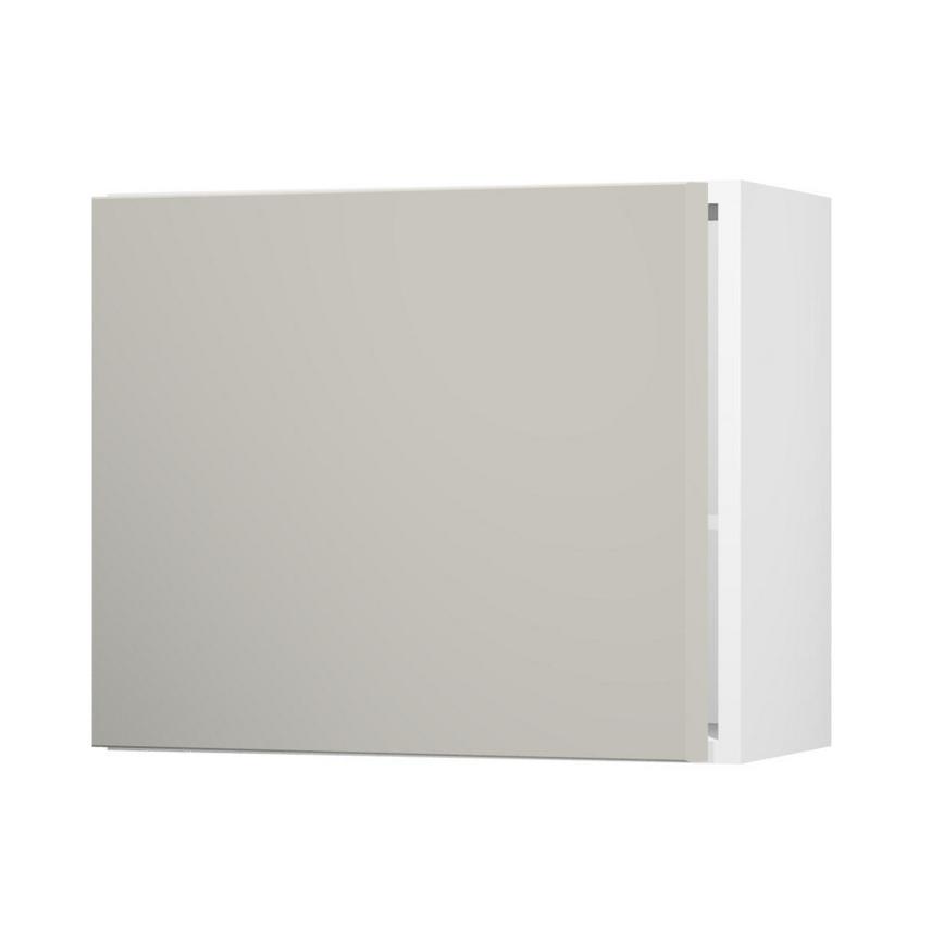 Greenwich Gloss Sandstone 600 Tall Integrated Microwave Topbox Door Open