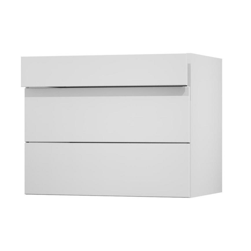 Hockley Mirror Gloss White 900 Pan Drawer Door Open 170mm