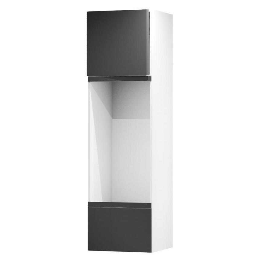 Hockley Super Matt Charcoal 600 Tall Appliance Tower Door Open 570mm