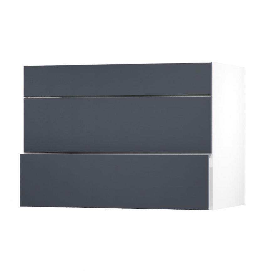 Hockley Super Matt Navy 1000 Fridge Freezer Wall Door Open