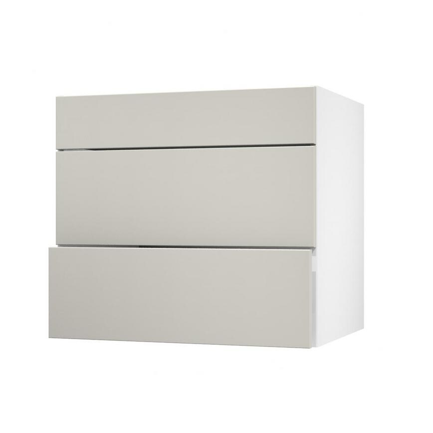 Hockley Super Matt Sandstone 800 Pan Drawer Door Open