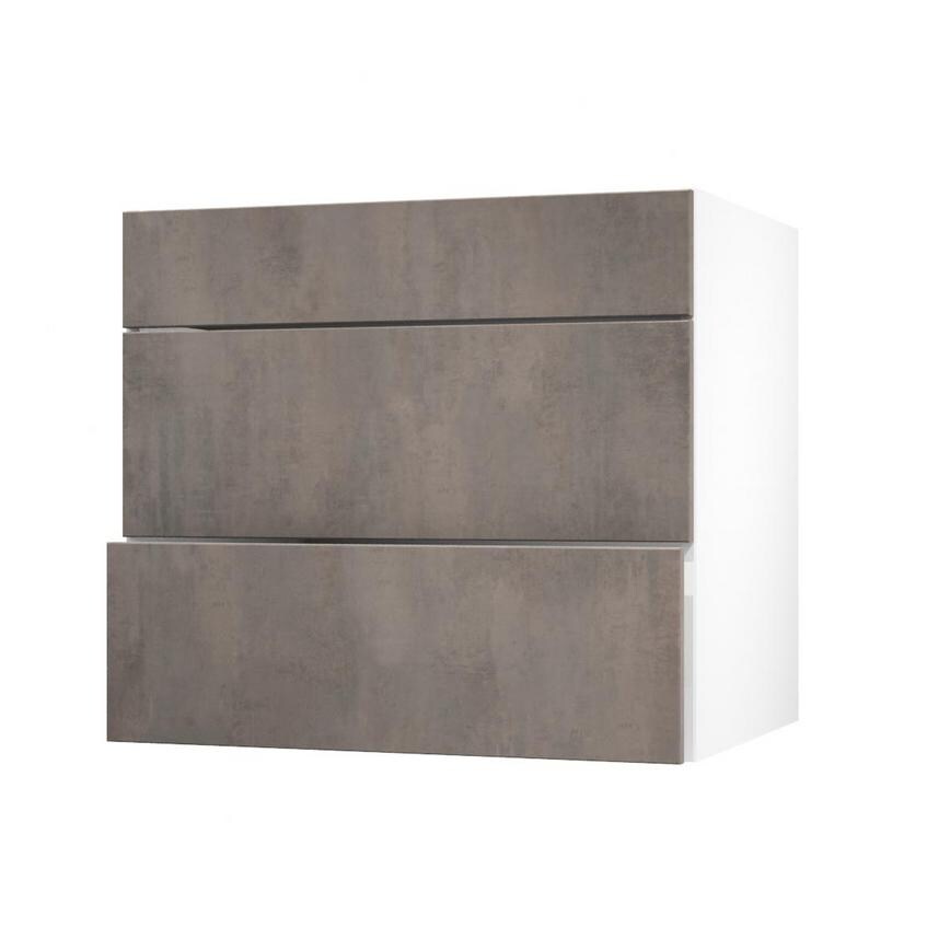 Hockley Dark Stone 800 Pan Drawer Door Open