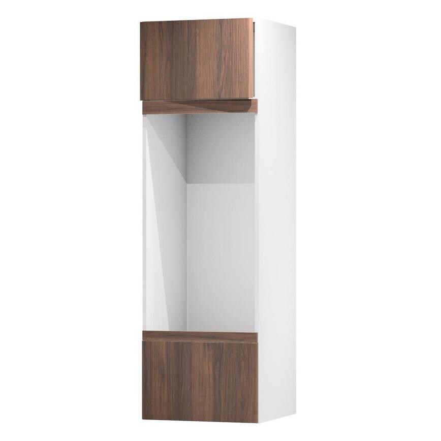 Hockley Textures Walnut 600 Appliance Tower (437) Door Open