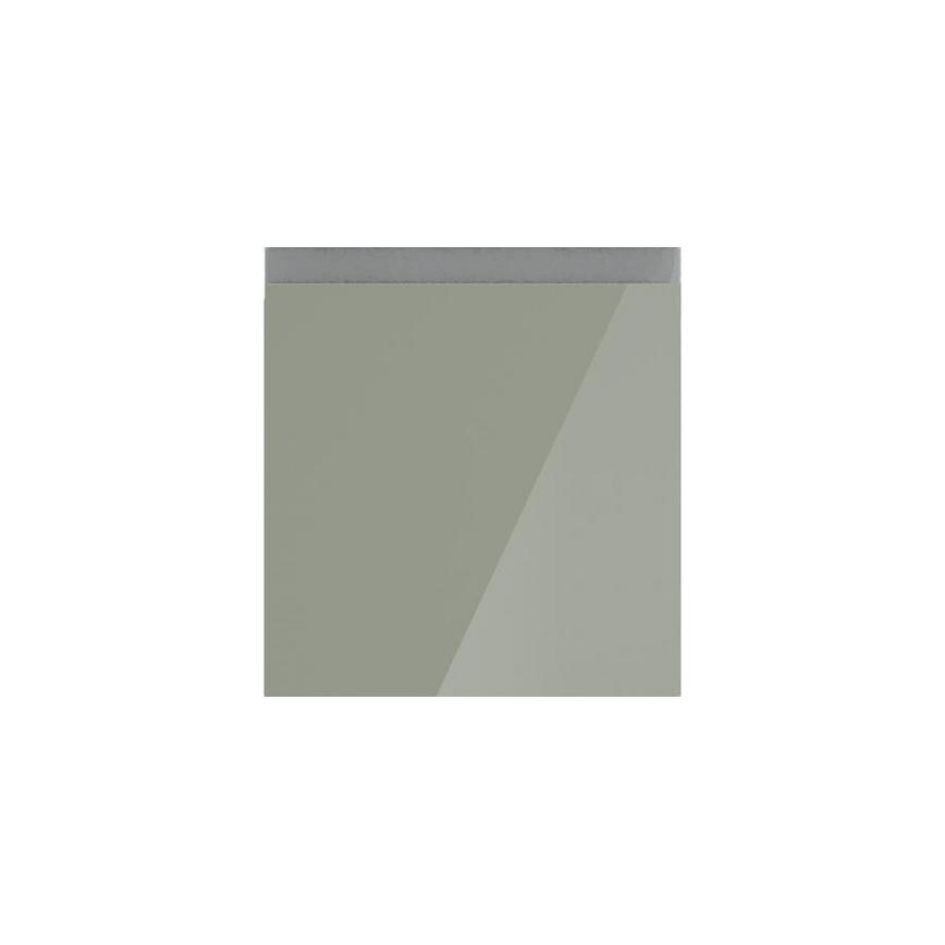 Hockley Mirror Gloss Reed Green 350mm x 342mm Pan Drawer Front Shown Closed from the Front as Part of a Full Drawer Unit