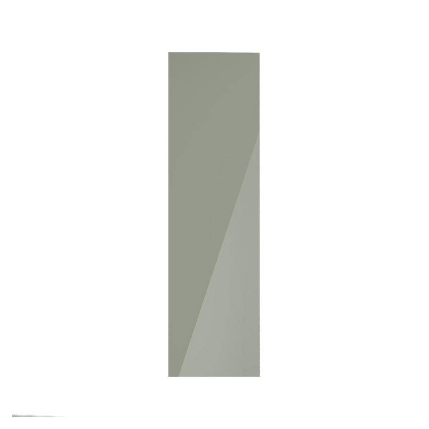 Hockley Mirror Gloss Reed Green 400mm x 1400mm Tall Larder Door Shown Closed from the Front as part of a Full Larder Unit